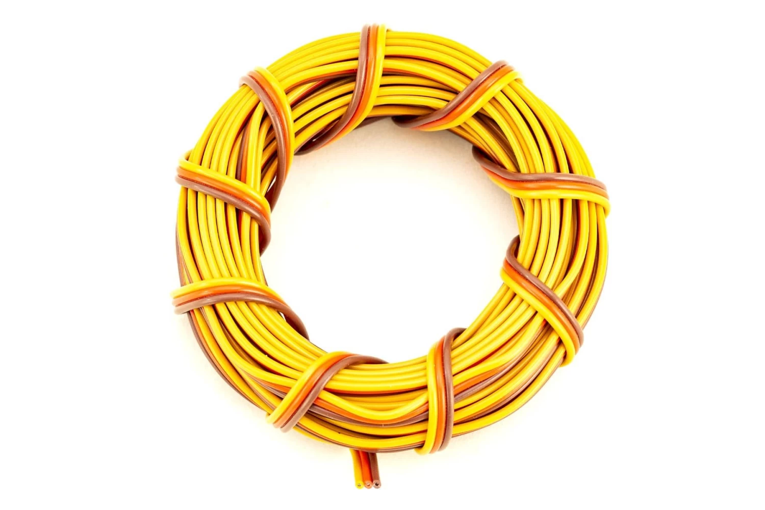 BenchCraft 26 Gauge Flat Servo Wire - Brown/Red/Orange (5 Meters)