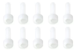 BenchCraft M3 X 10mm Nylon Hex Screws - White (10 Pack)