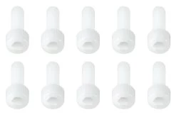 BenchCraft M4 X 12mm Nylon Hex Screws - White (10 Pack)