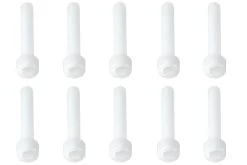 BenchCraft M4 X 25mm Nylon Hex Screws - White (10 Pack)