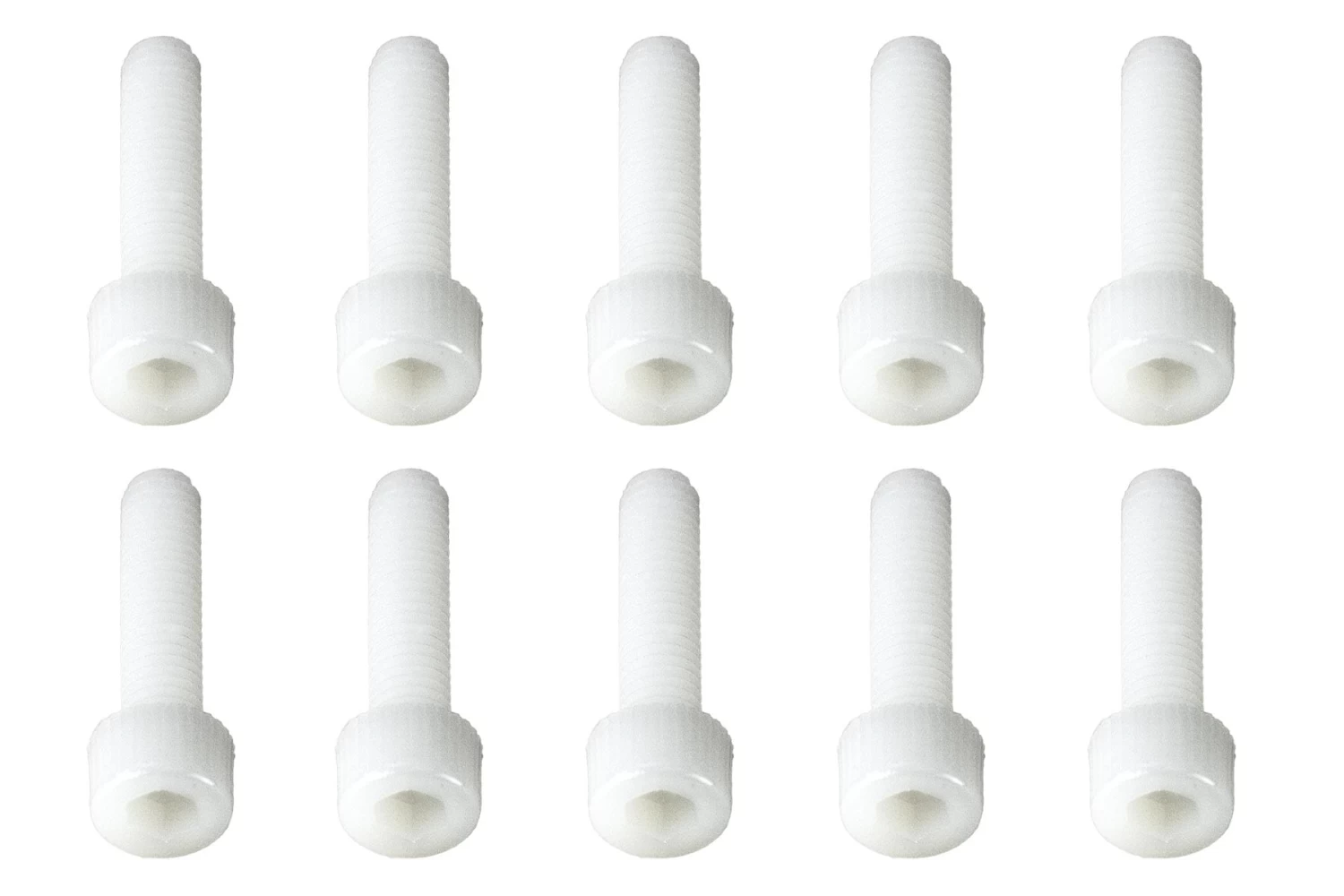 BenchCraft M5 X 20mm Nylon Hex Screws - White (10 Pack)