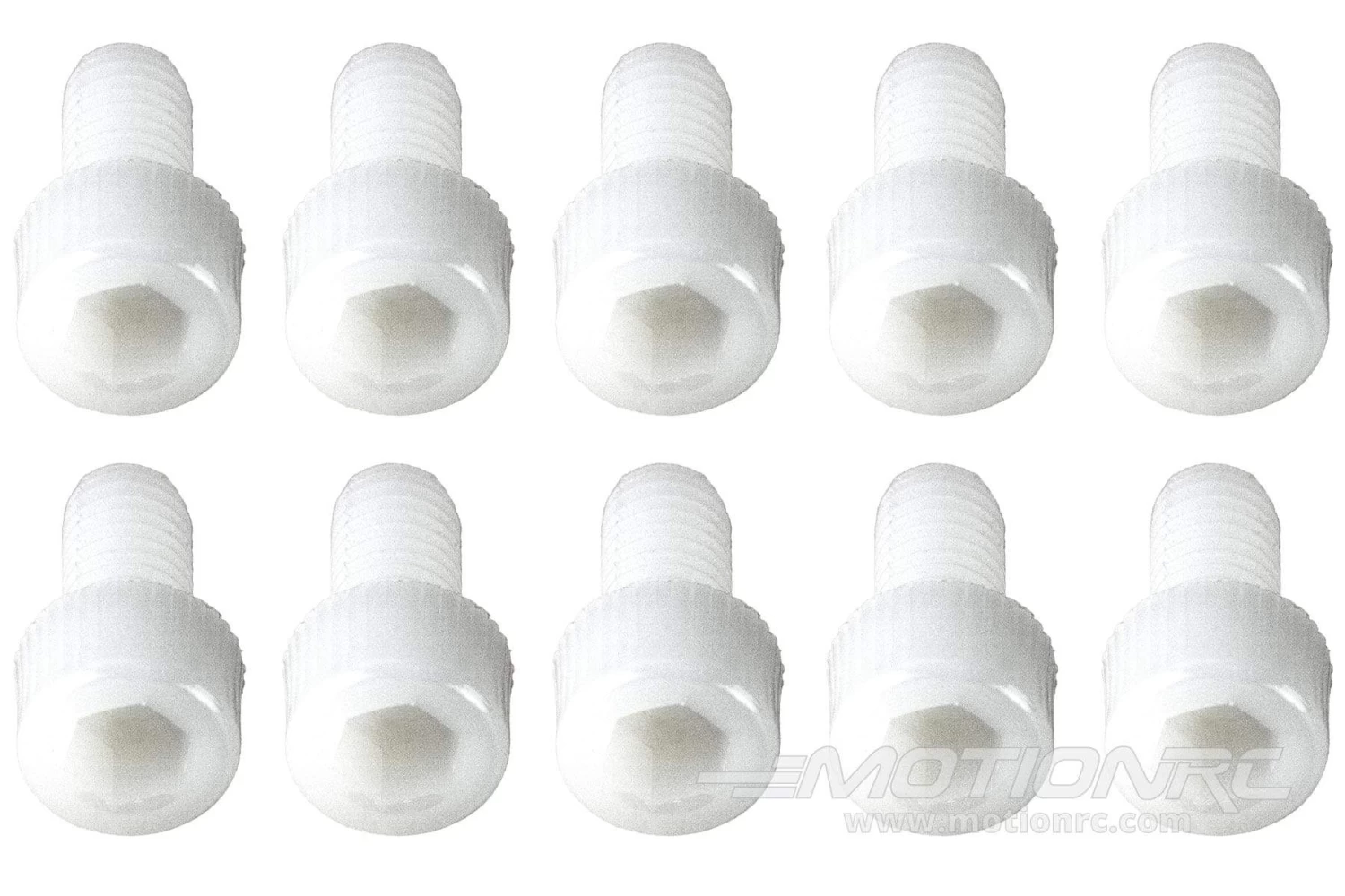 BenchCraft M6 X 12mm Nylon Hex Screws - White (10 Pack) - Image 2