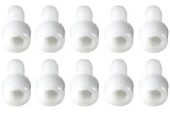 BenchCraft M6 X 12mm Nylon Hex Screws - White (10 Pack)