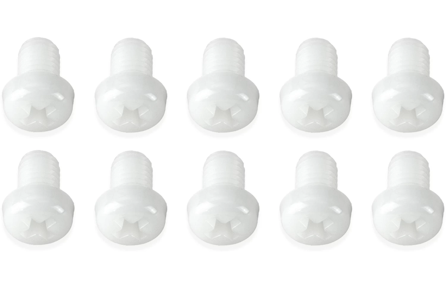 BenchCraft M8 X 12mm Nylon Screws - White (10 Pack)