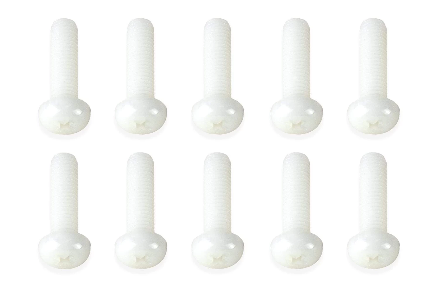 BenchCraft M8 X 30mm Nylon Screws - White (10 Pack)