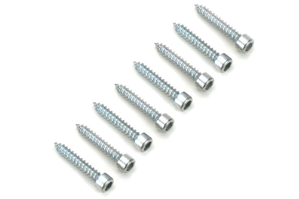 Du-Bro #2 X 12.7mm / 1/2" Socket Head Sheet Metal Screws (8 Pack)
