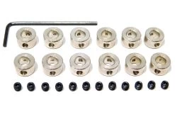 Du-Bro Plated Brass Dura-Collars 4.7mm / 3/16" Bulk (12 Pack)