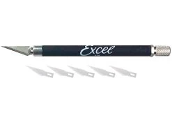 Excel Blades K18 Cushion Grip Knife With 5 Blades - Black
