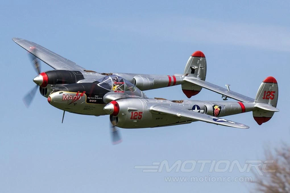 FlightLine P-38L Lightning "Pacific Silver" 1600mm (63") Wingspan - PNP - Image 5