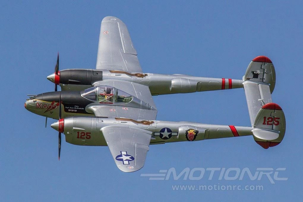 FlightLine P-38L Lightning "Pacific Silver" 1600mm (63") Wingspan - PNP - Image 7