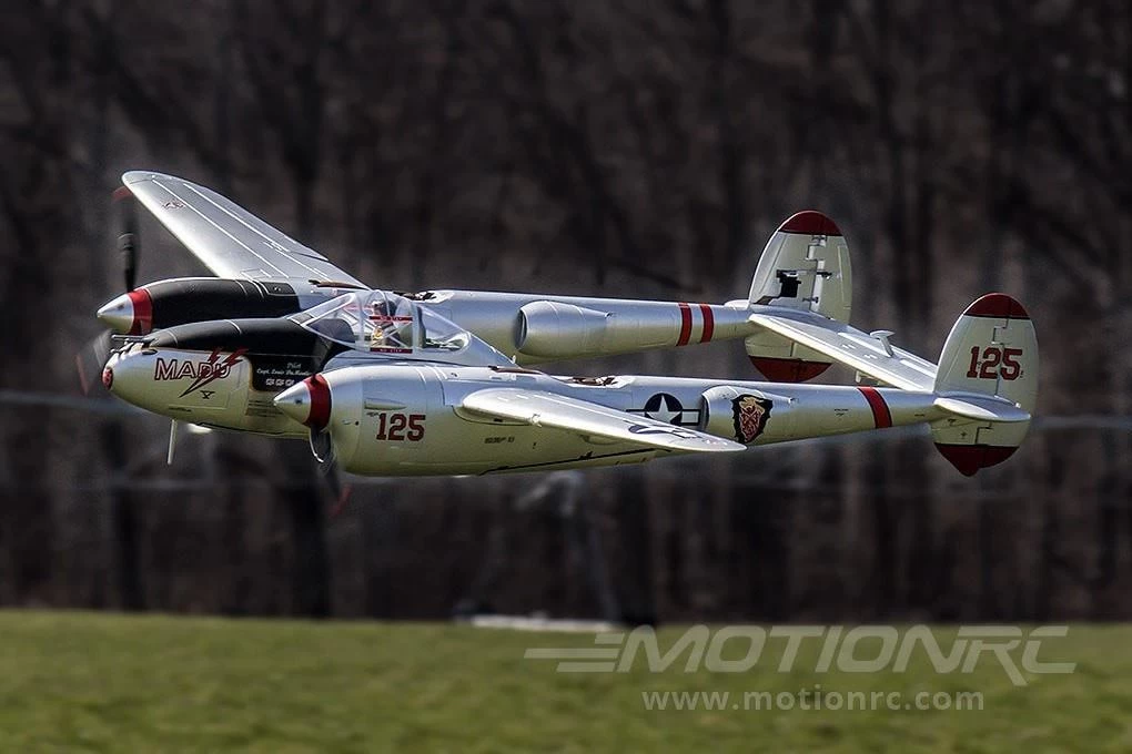 FlightLine P-38L Lightning "Pacific Silver" 1600mm (63") Wingspan - PNP - Image 16