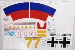 Freewing 70mm EDF Me 262 "Yellow 7" V2 Decal Sheet