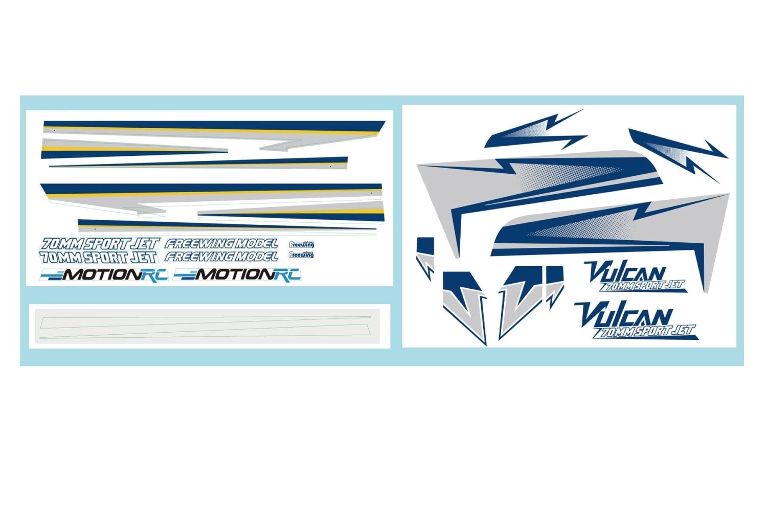 Freewing 70mm EDF Vulcan Decal Set