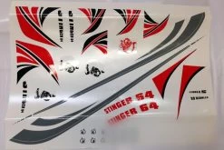 Freewing Stinger 64 Decal Set - Red
