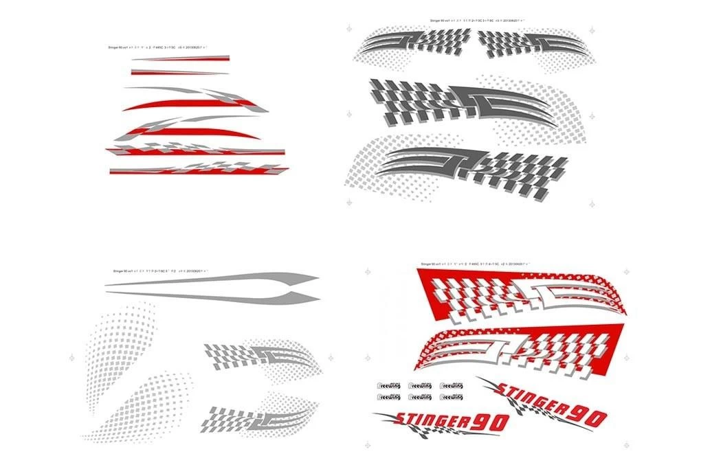 Freewing Stinger 90 Decal Sheet