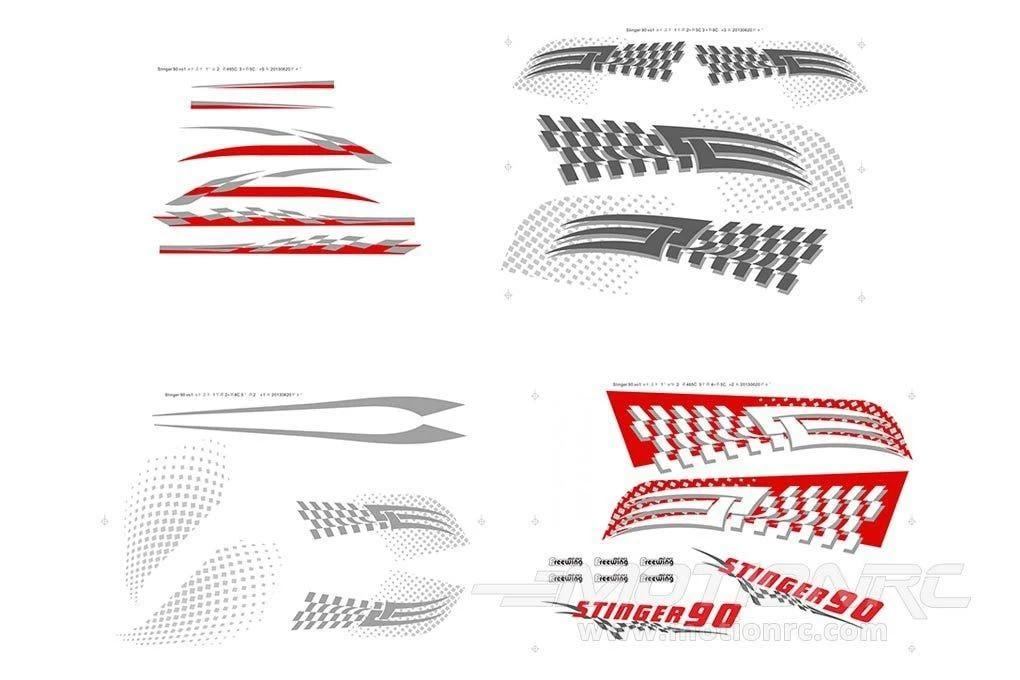 Freewing Stinger 90 Decal Sheet - Image 2