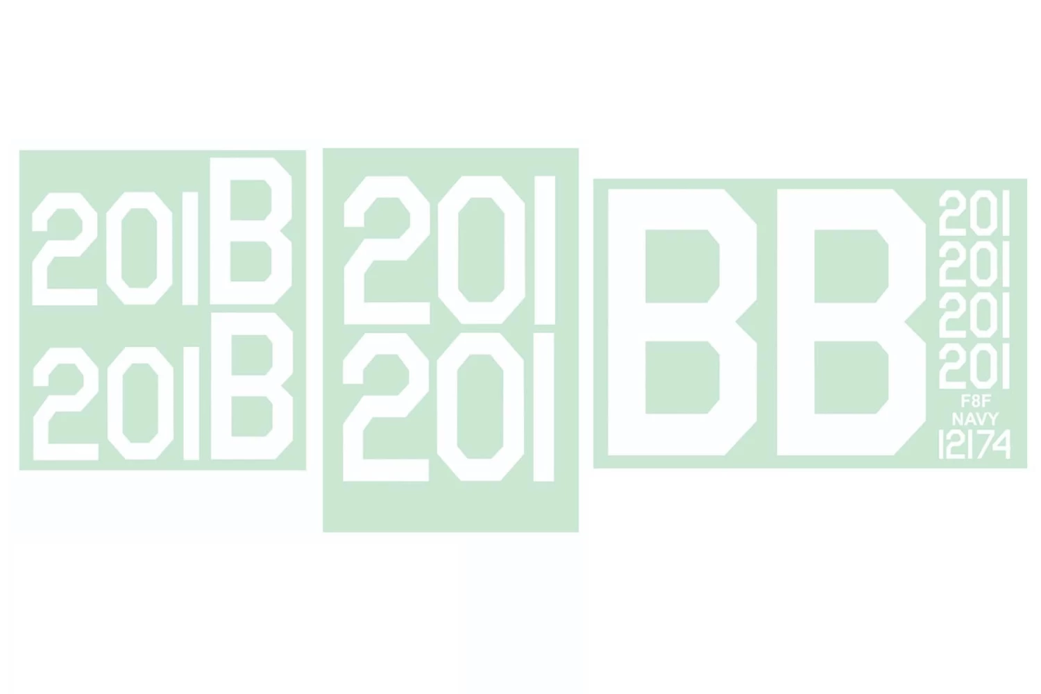 Nexa 2020mm F8F Bearcat Decal Set