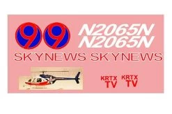 Roban 700 Size B206 Jet Ranger News Decal Set