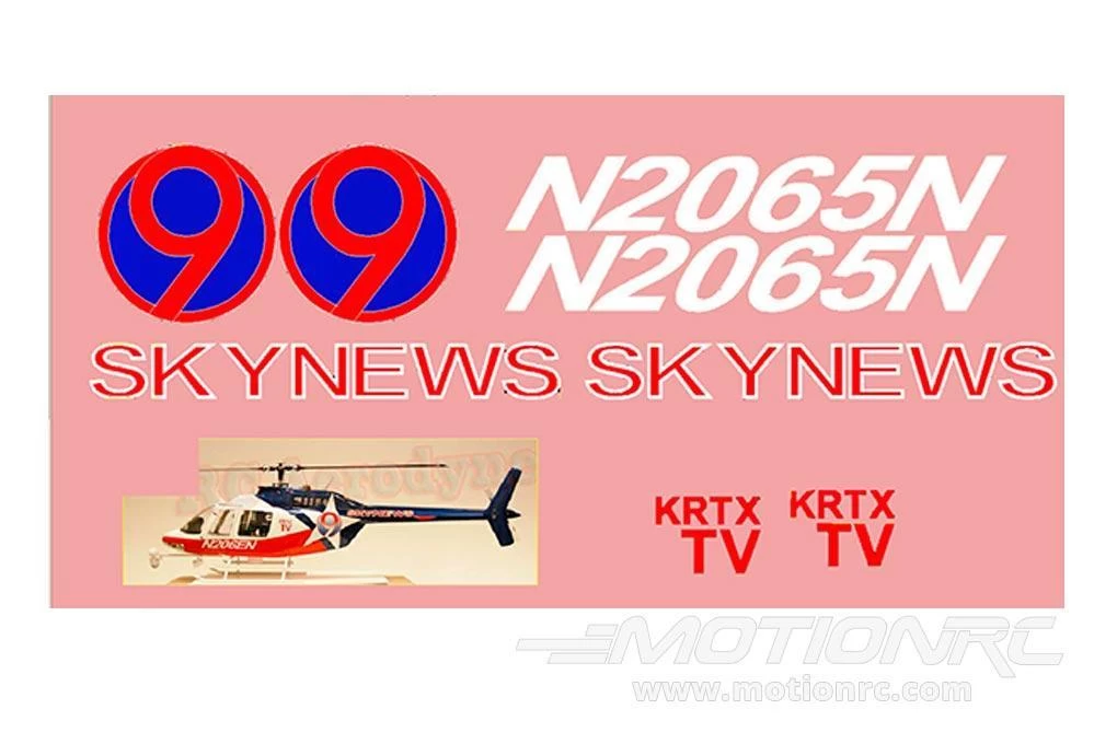 Roban 700 Size B206 Jet Ranger News Decal Set - Image 2