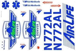 Roban 700 Size B407 Air Life Decal Set