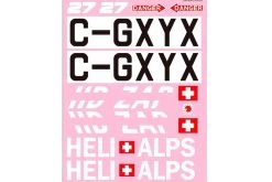 Roban 700 Size B429 Heli Alps Decal Set