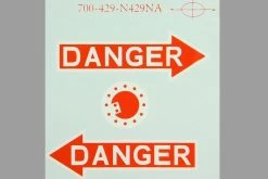 Roban 700 Size B429 Red/Black Decal Set