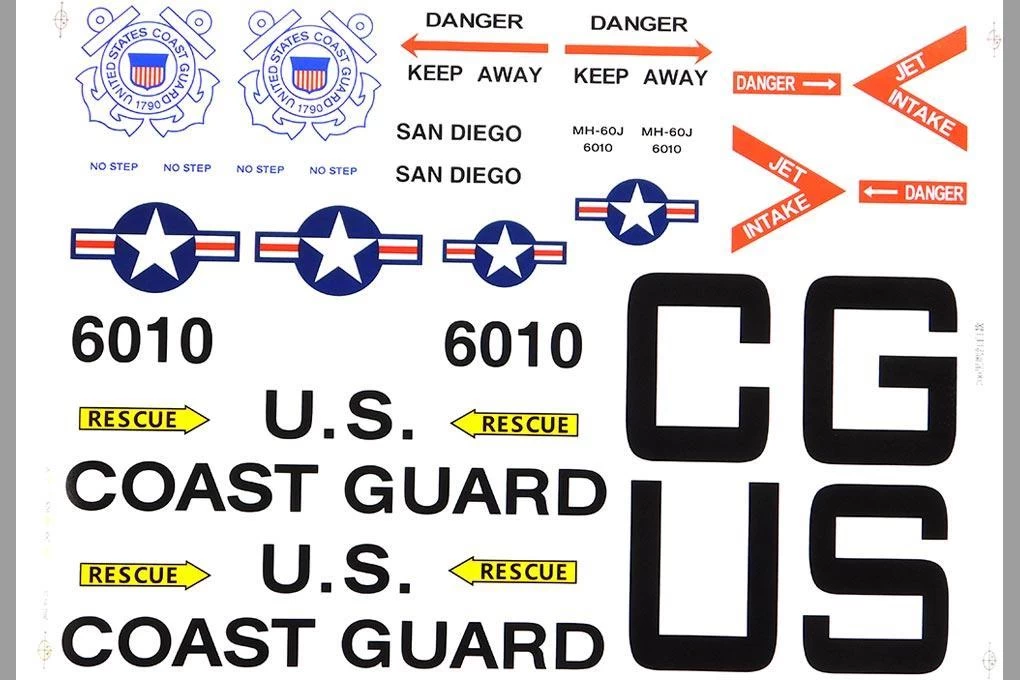 Roban 700 Size HH-60 Jayhawk Decal Set