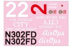 Roban 800 Size B412 LA Fire & Rescue Decal Set