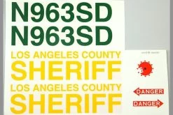 Roban 800 Size MD-500E LA Sheriff Decal Set