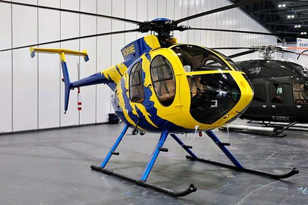 Roban MD-500E Yellow And Blue 800 Size Scale Helicopter - ARF