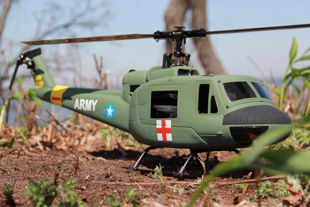 RotorScale UH-1A Huey Medic Green 450 Size Helicopter - PNP