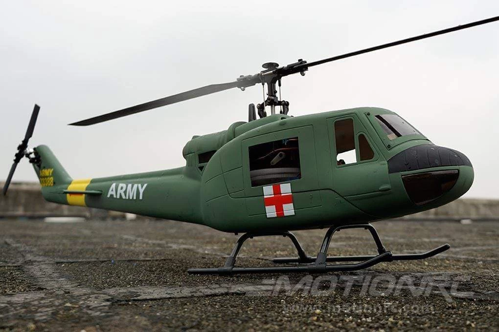 RotorScale UH-1A Huey Medic Green 450 Size Helicopter - PNP - Image 6