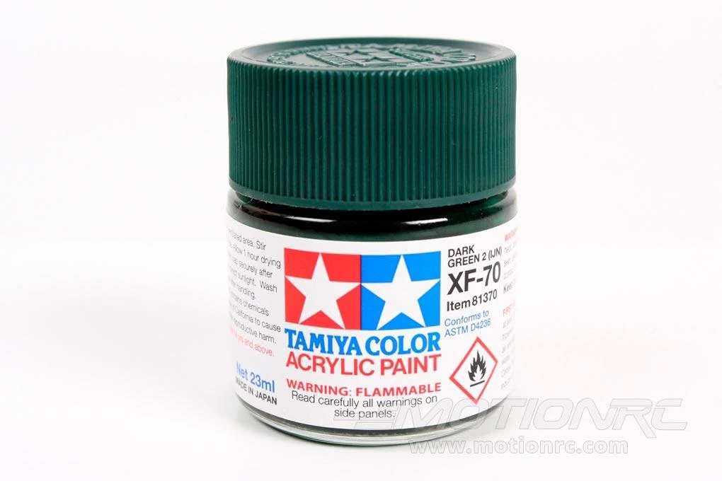 Tamiya Acrylic XF-70 Dark Green 23ml Bottle - Image 2